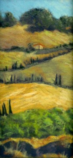 Italy, Umbrian Hillside Pastel
