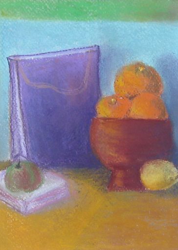 Still Life in Blue & Orange